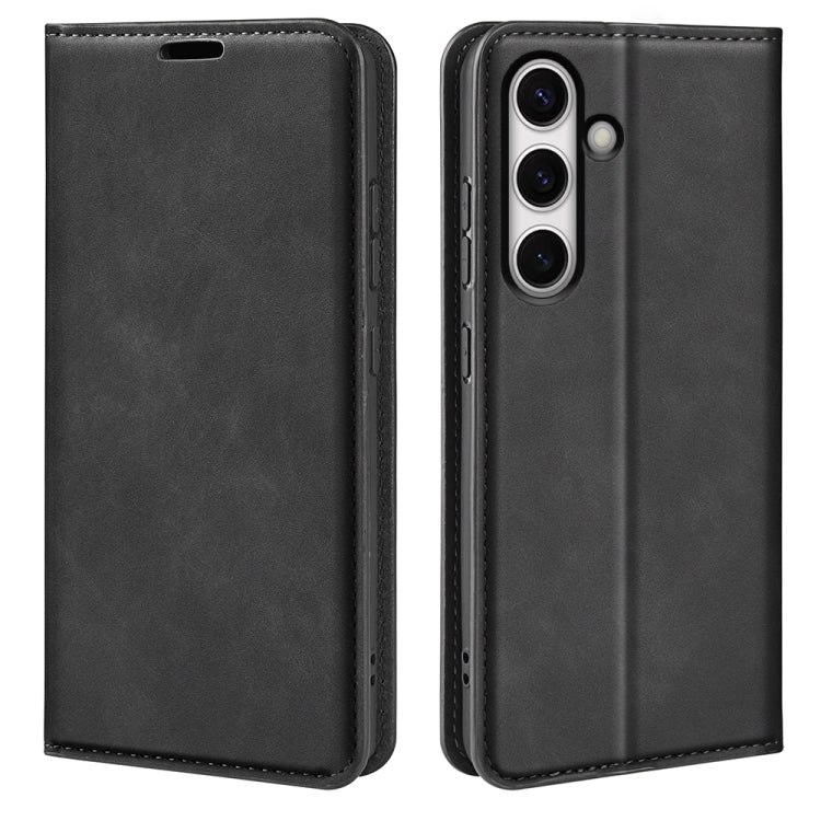 Retro-skin Magnetic Suction Leather Phone Case, For Samsung Galaxy A16, For Samsung Galaxy S24 FE 5G, For Samsung Galaxy M55 5G, For Samsung Galaxy M15 5G, For Samsung Galaxy A55, For Samsung Galaxy A35, For Samsung Galaxy S24 Ultra 5G                 ...