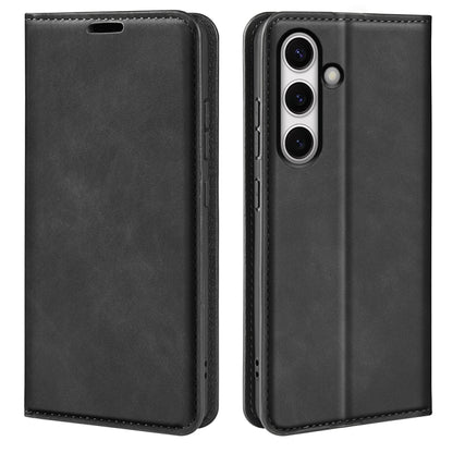 Retro-skin Magnetic Suction Leather Phone Case, For Samsung Galaxy A16, For Samsung Galaxy S24 FE 5G, For Samsung Galaxy M55 5G, For Samsung Galaxy M15 5G, For Samsung Galaxy A55, For Samsung Galaxy A35, For Samsung Galaxy S24 Ultra 5G                 ...