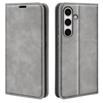 Retro-skin Magnetic Suction Leather Phone Case, For Samsung Galaxy A16, For Samsung Galaxy S24 FE 5G, For Samsung Galaxy M55 5G, For Samsung Galaxy M15 5G, For Samsung Galaxy A55, For Samsung Galaxy A35, For Samsung Galaxy S24 Ultra 5G                 ...