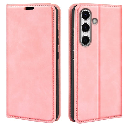 Retro-skin Magnetic Suction Leather Phone Case, For Samsung Galaxy A16, For Samsung Galaxy S24 FE 5G, For Samsung Galaxy M55 5G, For Samsung Galaxy M15 5G, For Samsung Galaxy A55, For Samsung Galaxy A35, For Samsung Galaxy S24 Ultra 5G                 ...