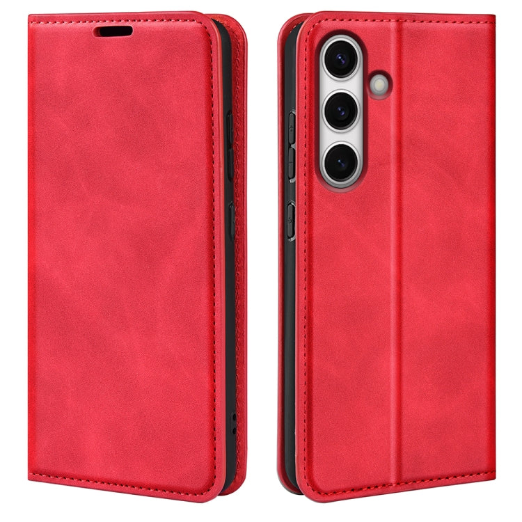 Retro-skin Magnetic Suction Leather Phone Case, For Samsung Galaxy A16, For Samsung Galaxy S24 FE 5G, For Samsung Galaxy M55 5G, For Samsung Galaxy M15 5G, For Samsung Galaxy A55, For Samsung Galaxy A35, For Samsung Galaxy S24 Ultra 5G                 ...