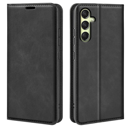 Retro-skin Magnetic Suction Leather Phone Case, For Samsung Galaxy A16, For Samsung Galaxy S24 FE 5G, For Samsung Galaxy M55 5G, For Samsung Galaxy M15 5G, For Samsung Galaxy A55, For Samsung Galaxy A35, For Samsung Galaxy S24 Ultra 5G                 ...