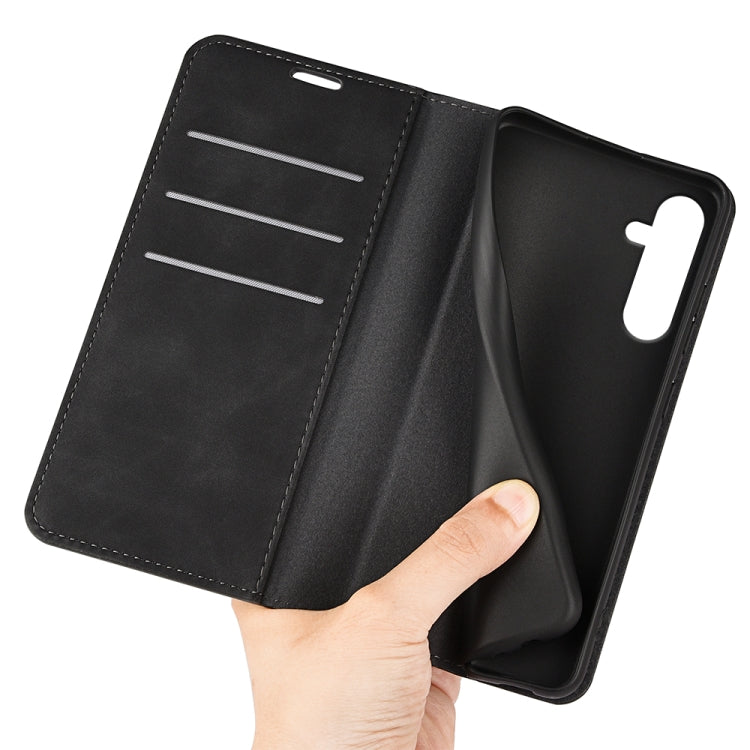 Retro-skin Magnetic Suction Leather Phone Case, For Samsung Galaxy A16, For Samsung Galaxy S24 FE 5G, For Samsung Galaxy M55 5G, For Samsung Galaxy M15 5G, For Samsung Galaxy A55, For Samsung Galaxy A35, For Samsung Galaxy S24 Ultra 5G                 ...