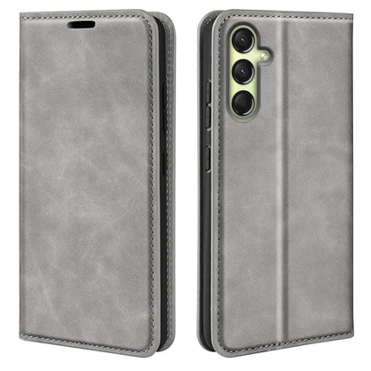 Retro-skin Magnetic Suction Leather Phone Case, For Samsung Galaxy A16, For Samsung Galaxy S24 FE 5G, For Samsung Galaxy M55 5G, For Samsung Galaxy M15 5G, For Samsung Galaxy A55, For Samsung Galaxy A35, For Samsung Galaxy S24 Ultra 5G                 ...