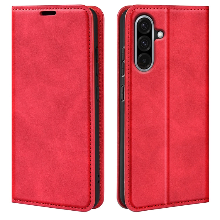 Retro-skin Magnetic Suction Leather Phone Case, For Samsung Galaxy A07 4G, For Samsung Galaxy A17 5G, For Samsung Galaxy S25 Edge 5G, For Samsung Galaxy A06 5G, For Samsung Galaxy A26, For Samsung Galaxy A36, For Samsung Galaxy S25 5G                  ...