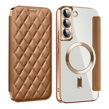 Shield MagSafe RFID Anti-theft Rhombus Leather Phone Case, For Samsung Galaxy S23 Ultra 5G, For Samsung Galaxy S23+ 5G, For Samsung Galaxy S23 5G, For Samsung Galaxy S22 Ultra 5G, For Samsung Galaxy S22+ 5G, For Samsung Galaxy S22 5G