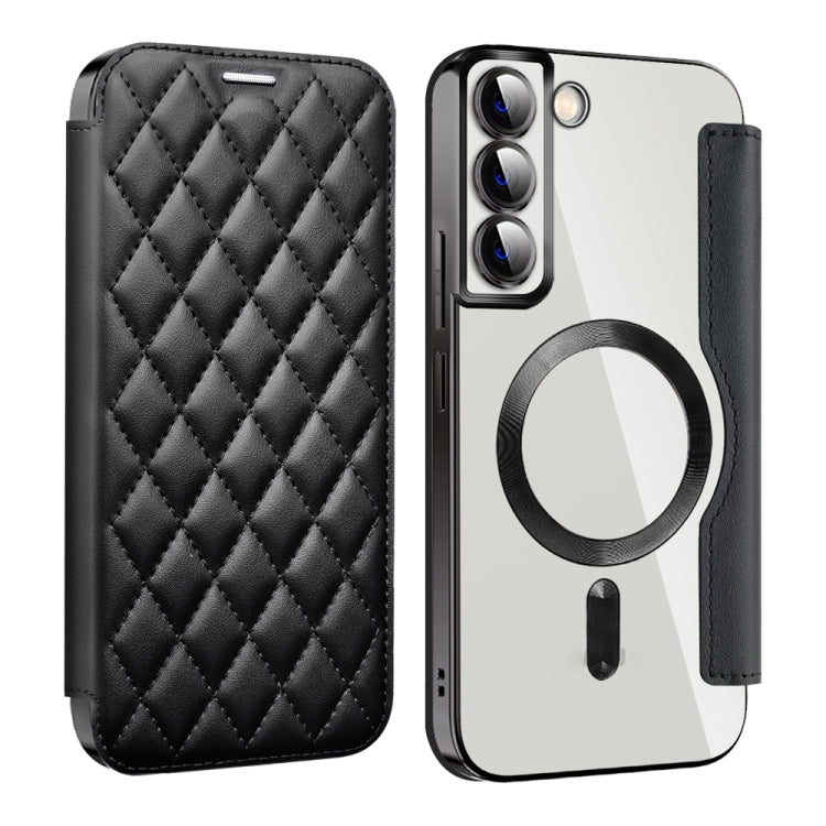 Shield MagSafe RFID Anti-theft Rhombus Leather Phone Case, For Samsung Galaxy S23 Ultra 5G, For Samsung Galaxy S23+ 5G, For Samsung Galaxy S23 5G, For Samsung Galaxy S22 Ultra 5G, For Samsung Galaxy S22+ 5G, For Samsung Galaxy S22 5G