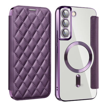 Shield MagSafe RFID Anti-theft Rhombus Leather Phone Case, For Samsung Galaxy S23 Ultra 5G, For Samsung Galaxy S23+ 5G, For Samsung Galaxy S23 5G, For Samsung Galaxy S22 Ultra 5G, For Samsung Galaxy S22+ 5G, For Samsung Galaxy S22 5G