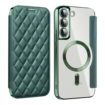 Shield MagSafe RFID Anti-theft Rhombus Leather Phone Case, For Samsung Galaxy S23 Ultra 5G, For Samsung Galaxy S23+ 5G, For Samsung Galaxy S23 5G, For Samsung Galaxy S22 Ultra 5G, For Samsung Galaxy S22+ 5G, For Samsung Galaxy S22 5G