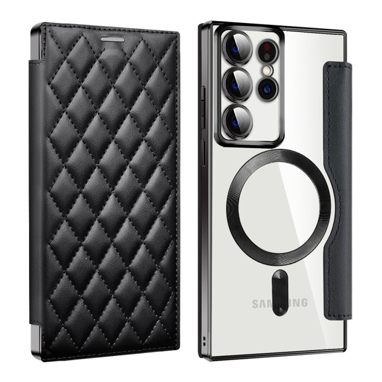 Shield MagSafe RFID Anti-theft Rhombus Leather Phone Case, For Samsung Galaxy S23 Ultra 5G, For Samsung Galaxy S23+ 5G, For Samsung Galaxy S23 5G, For Samsung Galaxy S22 Ultra 5G, For Samsung Galaxy S22+ 5G, For Samsung Galaxy S22 5G