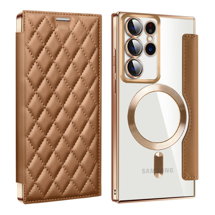Shield MagSafe RFID Anti-theft Rhombus Leather Phone Case, For Samsung Galaxy S23 Ultra 5G, For Samsung Galaxy S23+ 5G, For Samsung Galaxy S23 5G, For Samsung Galaxy S22 Ultra 5G, For Samsung Galaxy S22+ 5G, For Samsung Galaxy S22 5G