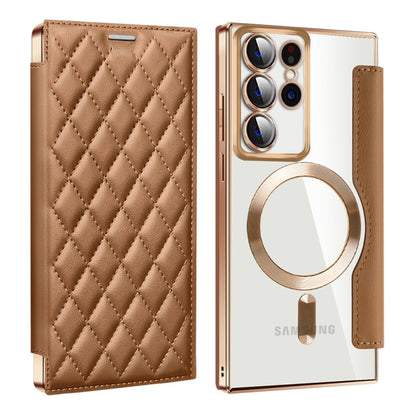 Shield MagSafe RFID Anti-theft Rhombus Leather Phone Case, For Samsung Galaxy S23 Ultra 5G, For Samsung Galaxy S23+ 5G, For Samsung Galaxy S23 5G, For Samsung Galaxy S22 Ultra 5G, For Samsung Galaxy S22+ 5G, For Samsung Galaxy S22 5G