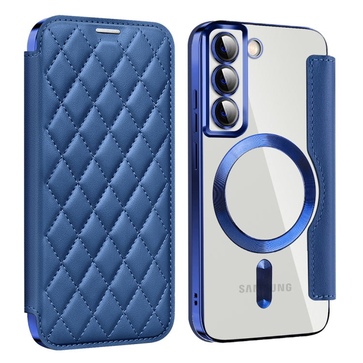 Shield MagSafe RFID Anti-theft Rhombus Leather Phone Case, For Samsung Galaxy S23 Ultra 5G, For Samsung Galaxy S23+ 5G, For Samsung Galaxy S23 5G, For Samsung Galaxy S22 Ultra 5G, For Samsung Galaxy S22+ 5G, For Samsung Galaxy S22 5G