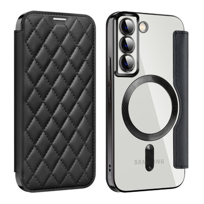 Shield MagSafe RFID Anti-theft Rhombus Leather Phone Case, For Samsung Galaxy S23 Ultra 5G, For Samsung Galaxy S23+ 5G, For Samsung Galaxy S23 5G, For Samsung Galaxy S22 Ultra 5G, For Samsung Galaxy S22+ 5G, For Samsung Galaxy S22 5G