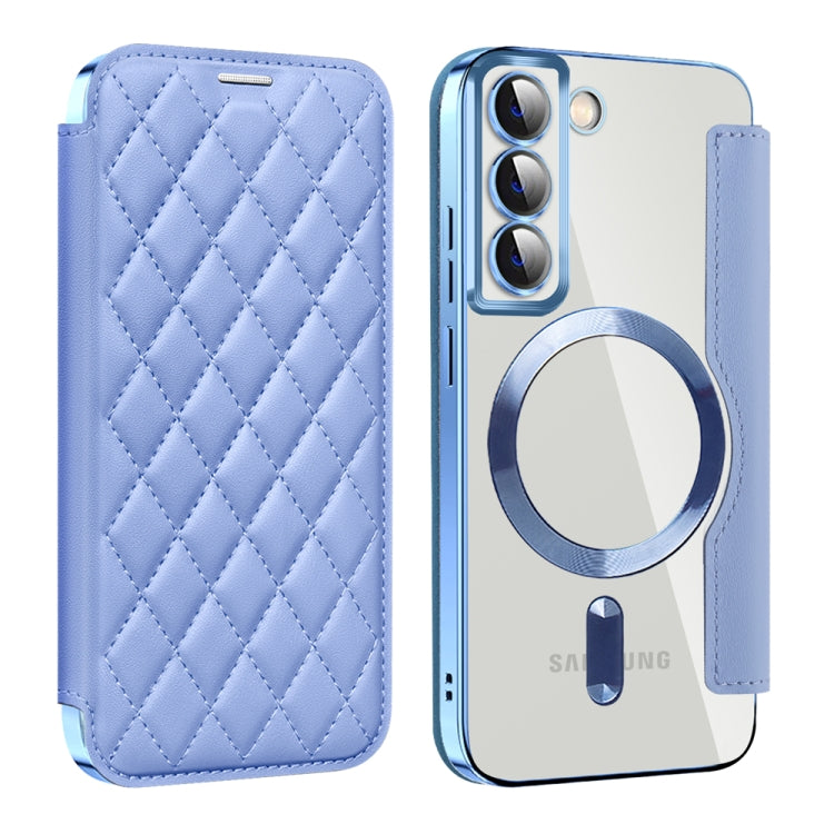Shield MagSafe RFID Anti-theft Rhombus Leather Phone Case, For Samsung Galaxy S23 Ultra 5G, For Samsung Galaxy S23+ 5G, For Samsung Galaxy S23 5G, For Samsung Galaxy S22 Ultra 5G, For Samsung Galaxy S22+ 5G, For Samsung Galaxy S22 5G