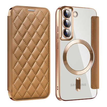 Shield MagSafe RFID Anti-theft Rhombus Leather Phone Case, For Samsung Galaxy S23 Ultra 5G, For Samsung Galaxy S23+ 5G, For Samsung Galaxy S23 5G, For Samsung Galaxy S22 Ultra 5G, For Samsung Galaxy S22+ 5G, For Samsung Galaxy S22 5G