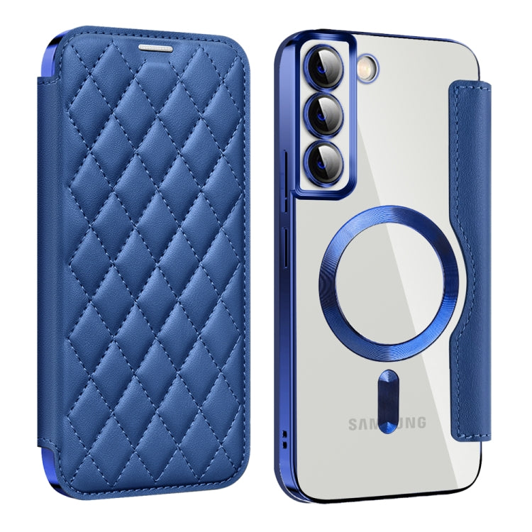 Shield MagSafe RFID Anti-theft Rhombus Leather Phone Case, For Samsung Galaxy S23 Ultra 5G, For Samsung Galaxy S23+ 5G, For Samsung Galaxy S23 5G, For Samsung Galaxy S22 Ultra 5G, For Samsung Galaxy S22+ 5G, For Samsung Galaxy S22 5G