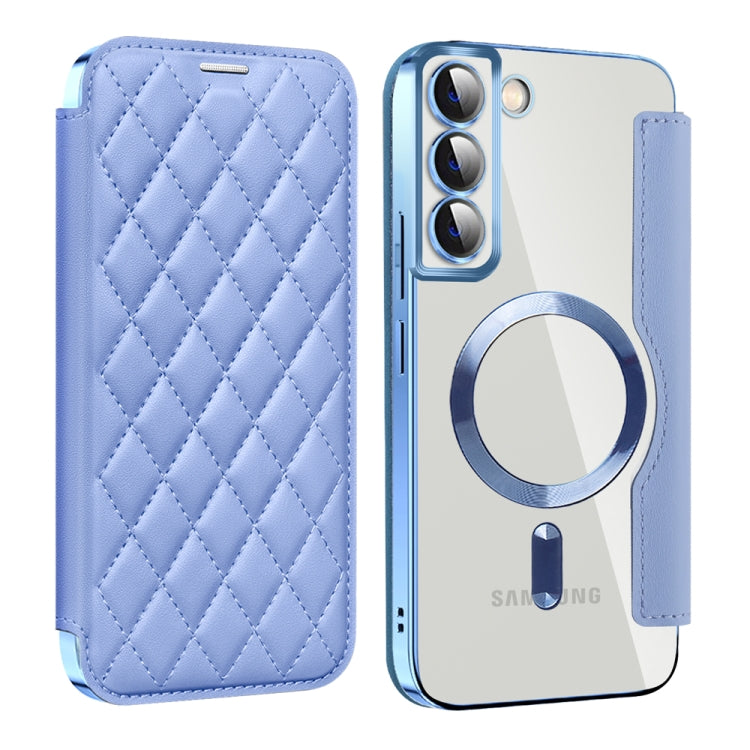Shield MagSafe RFID Anti-theft Rhombus Leather Phone Case, For Samsung Galaxy S23 Ultra 5G, For Samsung Galaxy S23+ 5G, For Samsung Galaxy S23 5G, For Samsung Galaxy S22 Ultra 5G, For Samsung Galaxy S22+ 5G, For Samsung Galaxy S22 5G