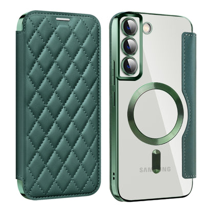 Shield MagSafe RFID Anti-theft Rhombus Leather Phone Case, For Samsung Galaxy S23 Ultra 5G, For Samsung Galaxy S23+ 5G, For Samsung Galaxy S23 5G, For Samsung Galaxy S22 Ultra 5G, For Samsung Galaxy S22+ 5G, For Samsung Galaxy S22 5G