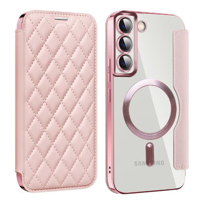Shield MagSafe RFID Anti-theft Rhombus Leather Phone Case, For Samsung Galaxy S23 Ultra 5G, For Samsung Galaxy S23+ 5G, For Samsung Galaxy S23 5G, For Samsung Galaxy S22 Ultra 5G, For Samsung Galaxy S22+ 5G, For Samsung Galaxy S22 5G