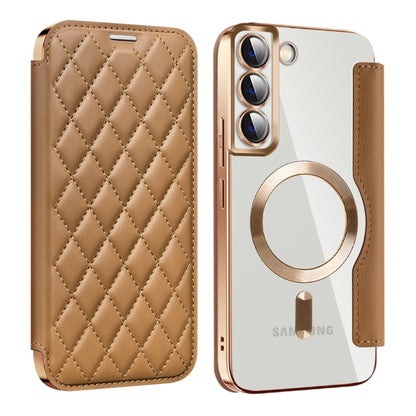 Shield MagSafe RFID Anti-theft Rhombus Leather Phone Case, For Samsung Galaxy S23 Ultra 5G, For Samsung Galaxy S23+ 5G, For Samsung Galaxy S23 5G, For Samsung Galaxy S22 Ultra 5G, For Samsung Galaxy S22+ 5G, For Samsung Galaxy S22 5G