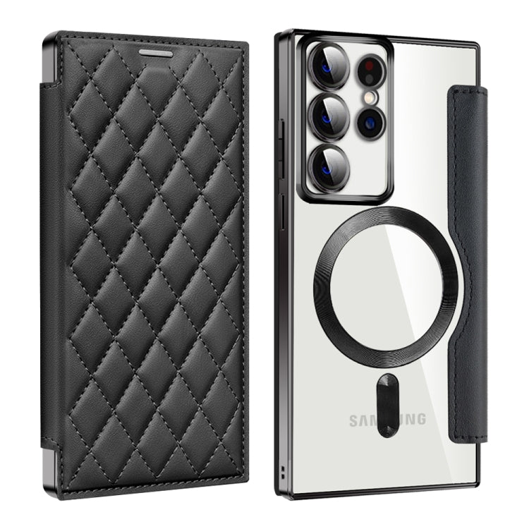 Shield MagSafe RFID Anti-theft Rhombus Leather Phone Case, For Samsung Galaxy S23 Ultra 5G, For Samsung Galaxy S23+ 5G, For Samsung Galaxy S23 5G, For Samsung Galaxy S22 Ultra 5G, For Samsung Galaxy S22+ 5G, For Samsung Galaxy S22 5G