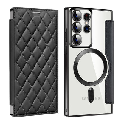 Shield MagSafe RFID Anti-theft Rhombus Leather Phone Case, For Samsung Galaxy S23 Ultra 5G, For Samsung Galaxy S23+ 5G, For Samsung Galaxy S23 5G, For Samsung Galaxy S22 Ultra 5G, For Samsung Galaxy S22+ 5G, For Samsung Galaxy S22 5G