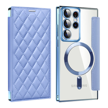 Shield MagSafe RFID Anti-theft Rhombus Leather Phone Case, For Samsung Galaxy S23 Ultra 5G, For Samsung Galaxy S23+ 5G, For Samsung Galaxy S23 5G, For Samsung Galaxy S22 Ultra 5G, For Samsung Galaxy S22+ 5G, For Samsung Galaxy S22 5G