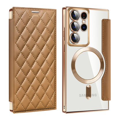 Shield MagSafe RFID Anti-theft Rhombus Leather Phone Case, For Samsung Galaxy S23 Ultra 5G, For Samsung Galaxy S23+ 5G, For Samsung Galaxy S23 5G, For Samsung Galaxy S22 Ultra 5G, For Samsung Galaxy S22+ 5G, For Samsung Galaxy S22 5G