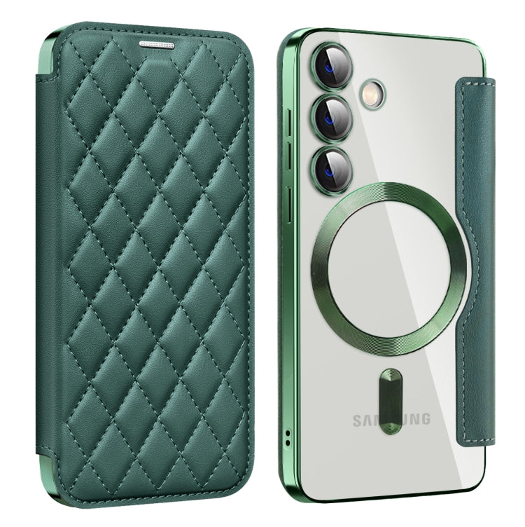 Shield MagSafe RFID Anti-theft Rhombus Leather Phone Case, For Samsung Galaxy S24+ 5G, For Samsung Galaxy S24 5G, For Samsung Galaxy A15, For Samsung Galaxy A05, For Samsung Galaxy A05s, For Samsung Galaxy S23 FE 5G