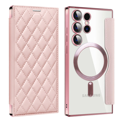 Shield MagSafe RFID Anti-theft Rhombus Leather Phone Case, For Samsung Galaxy S25 Ultra 5G, For Samsung Galaxy A16 5G, For Samsung Galaxy A06 4G, For Samsung Galaxy S24 FE 5G, For Samsung Galaxy A55 5G, For Samsung Galaxy S24 Ultra 5G