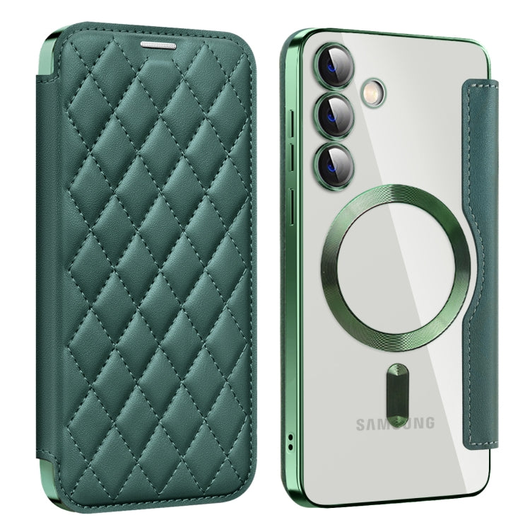 Shield MagSafe RFID Anti-theft Rhombus Leather Phone Case, For Samsung Galaxy S24+ 5G, For Samsung Galaxy S24 5G, For Samsung Galaxy A15, For Samsung Galaxy A05, For Samsung Galaxy A05s, For Samsung Galaxy S23 FE 5G