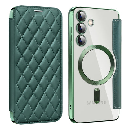 Shield MagSafe RFID Anti-theft Rhombus Leather Phone Case, For Samsung Galaxy S24+ 5G, For Samsung Galaxy S24 5G, For Samsung Galaxy A15, For Samsung Galaxy A05, For Samsung Galaxy A05s, For Samsung Galaxy S23 FE 5G