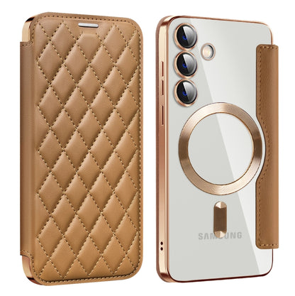 Shield MagSafe RFID Anti-theft Rhombus Leather Phone Case, For Samsung Galaxy S24+ 5G, For Samsung Galaxy S24 5G, For Samsung Galaxy A15, For Samsung Galaxy A05, For Samsung Galaxy A05s, For Samsung Galaxy S23 FE 5G
