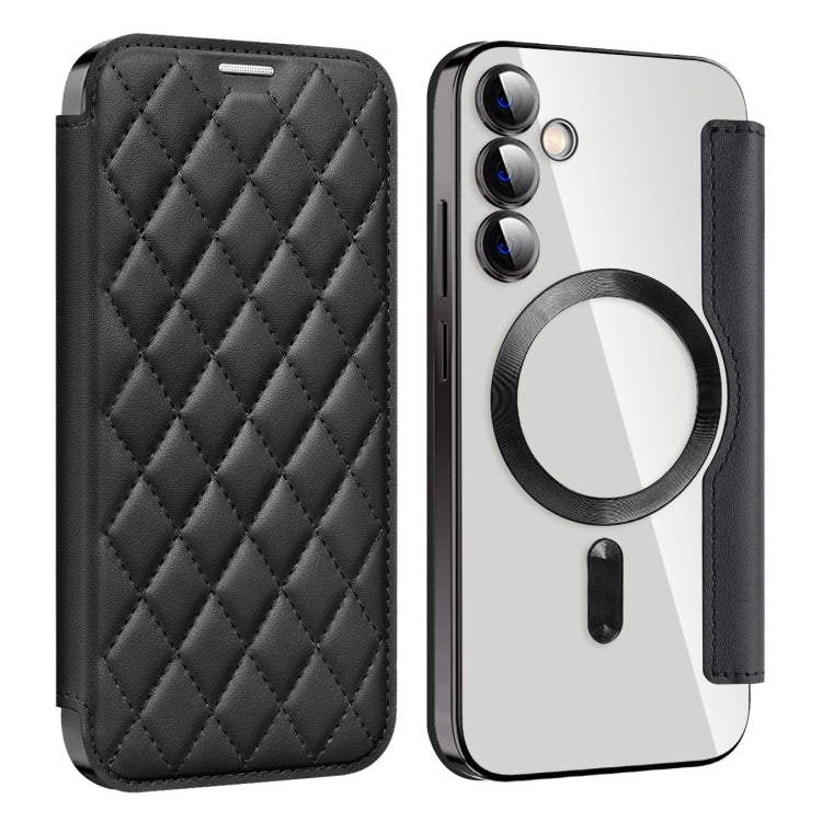 Shield MagSafe RFID Anti-theft Rhombus Leather Phone Case, For Samsung Galaxy S24+ 5G, For Samsung Galaxy S24 5G, For Samsung Galaxy A15, For Samsung Galaxy A05, For Samsung Galaxy A05s, For Samsung Galaxy S23 FE 5G