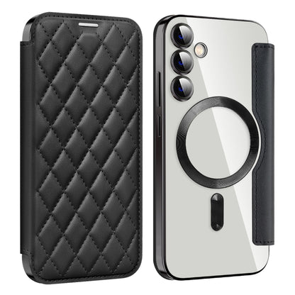 Shield MagSafe RFID Anti-theft Rhombus Leather Phone Case, For Samsung Galaxy S24+ 5G, For Samsung Galaxy S24 5G, For Samsung Galaxy A15, For Samsung Galaxy A05, For Samsung Galaxy A05s, For Samsung Galaxy S23 FE 5G