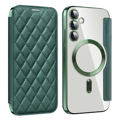 Shield MagSafe RFID Anti-theft Rhombus Leather Phone Case, For Samsung Galaxy S24+ 5G, For Samsung Galaxy S24 5G, For Samsung Galaxy A15, For Samsung Galaxy A05, For Samsung Galaxy A05s, For Samsung Galaxy S23 FE 5G
