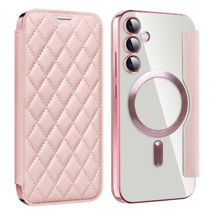 Shield MagSafe RFID Anti-theft Rhombus Leather Phone Case, For Samsung Galaxy S24+ 5G, For Samsung Galaxy S24 5G, For Samsung Galaxy A15, For Samsung Galaxy A05, For Samsung Galaxy A05s, For Samsung Galaxy S23 FE 5G