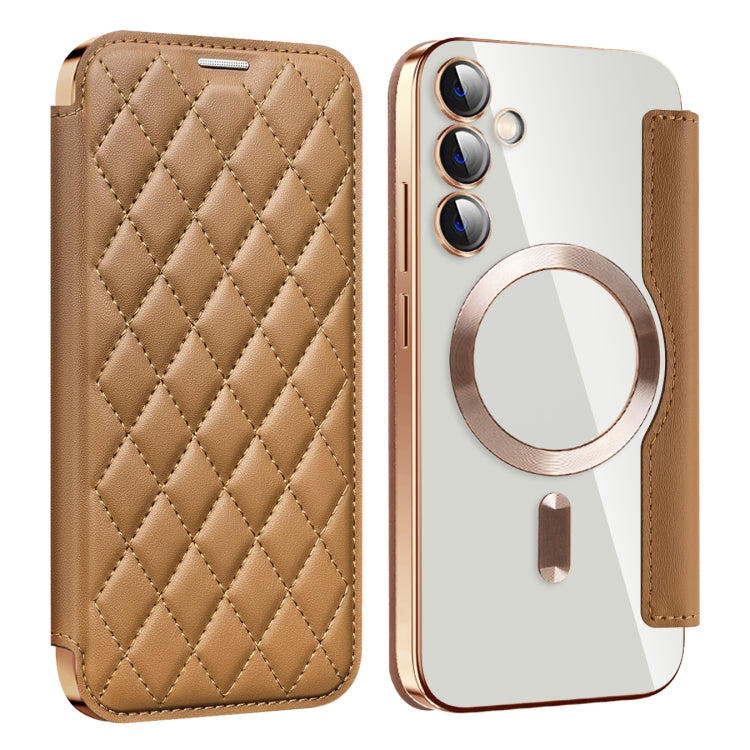 Shield MagSafe RFID Anti-theft Rhombus Leather Phone Case, For Samsung Galaxy S24+ 5G, For Samsung Galaxy S24 5G, For Samsung Galaxy A15, For Samsung Galaxy A05, For Samsung Galaxy A05s, For Samsung Galaxy S23 FE 5G