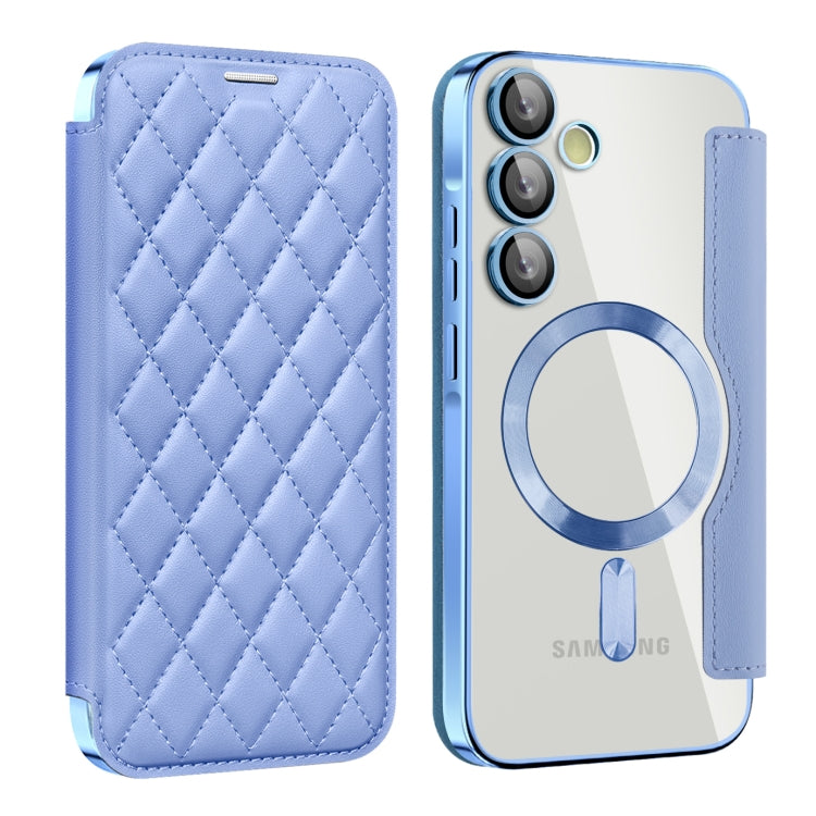 Shield MagSafe RFID Anti-theft Rhombus Leather Phone Case, For Samsung Galaxy S25 Ultra 5G, For Samsung Galaxy A16 5G, For Samsung Galaxy A06 4G, For Samsung Galaxy S24 FE 5G, For Samsung Galaxy A55 5G, For Samsung Galaxy S24 Ultra 5G