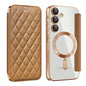 Shield MagSafe RFID Anti-theft Rhombus Leather Phone Case, For Samsung Galaxy S25 Ultra 5G, For Samsung Galaxy A16 5G, For Samsung Galaxy A06 4G, For Samsung Galaxy S24 FE 5G, For Samsung Galaxy A55 5G, For Samsung Galaxy S24 Ultra 5G