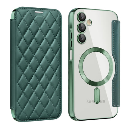 Shield MagSafe RFID Anti-theft Rhombus Leather Phone Case, For Samsung Galaxy S24+ 5G, For Samsung Galaxy S24 5G, For Samsung Galaxy A15, For Samsung Galaxy A05, For Samsung Galaxy A05s, For Samsung Galaxy S23 FE 5G