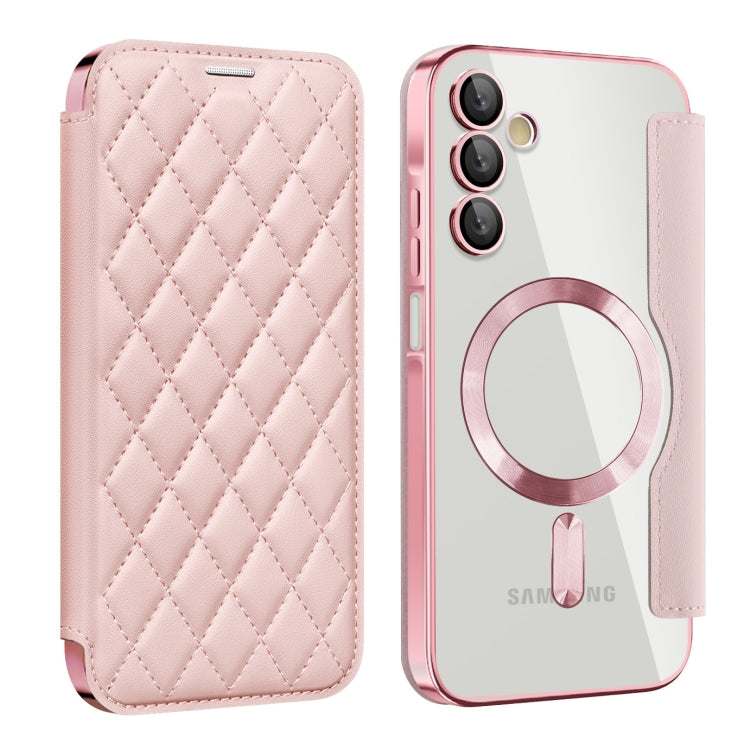 Shield MagSafe RFID Anti-theft Rhombus Leather Phone Case, For Samsung Galaxy S24+ 5G, For Samsung Galaxy S24 5G, For Samsung Galaxy A15, For Samsung Galaxy A05, For Samsung Galaxy A05s, For Samsung Galaxy S23 FE 5G