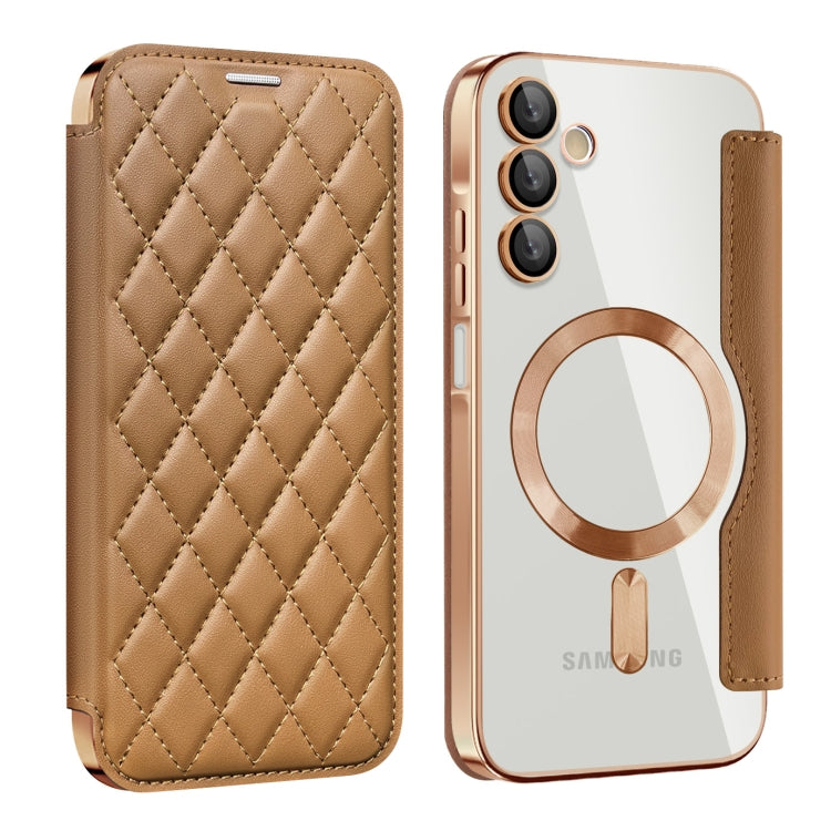 Shield MagSafe RFID Anti-theft Rhombus Leather Phone Case, For Samsung Galaxy S24+ 5G, For Samsung Galaxy S24 5G, For Samsung Galaxy A15, For Samsung Galaxy A05, For Samsung Galaxy A05s, For Samsung Galaxy S23 FE 5G