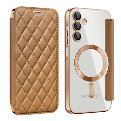 Shield MagSafe RFID Anti-theft Rhombus Leather Phone Case, For Samsung Galaxy S24+ 5G, For Samsung Galaxy S24 5G, For Samsung Galaxy A15, For Samsung Galaxy A05, For Samsung Galaxy A05s, For Samsung Galaxy S23 FE 5G
