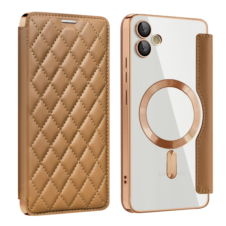 Shield MagSafe RFID Anti-theft Rhombus Leather Phone Case, For Samsung Galaxy S24+ 5G, For Samsung Galaxy S24 5G, For Samsung Galaxy A15, For Samsung Galaxy A05, For Samsung Galaxy A05s, For Samsung Galaxy S23 FE 5G