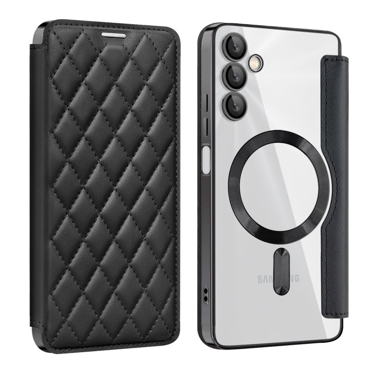Shield MagSafe RFID Anti-theft Rhombus Leather Phone Case, For Samsung Galaxy S24+ 5G, For Samsung Galaxy S24 5G, For Samsung Galaxy A15, For Samsung Galaxy A05, For Samsung Galaxy A05s, For Samsung Galaxy S23 FE 5G
