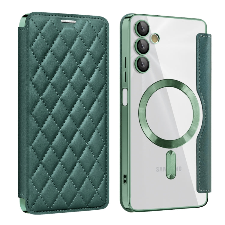 Shield MagSafe RFID Anti-theft Rhombus Leather Phone Case, For Samsung Galaxy S24+ 5G, For Samsung Galaxy S24 5G, For Samsung Galaxy A15, For Samsung Galaxy A05, For Samsung Galaxy A05s, For Samsung Galaxy S23 FE 5G
