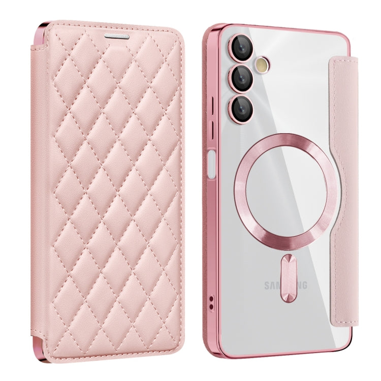Shield MagSafe RFID Anti-theft Rhombus Leather Phone Case, For Samsung Galaxy S24+ 5G, For Samsung Galaxy S24 5G, For Samsung Galaxy A15, For Samsung Galaxy A05, For Samsung Galaxy A05s, For Samsung Galaxy S23 FE 5G