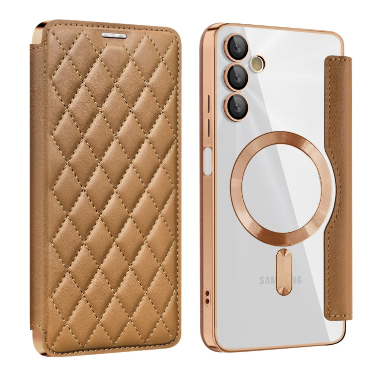 Shield MagSafe RFID Anti-theft Rhombus Leather Phone Case, For Samsung Galaxy S24+ 5G, For Samsung Galaxy S24 5G, For Samsung Galaxy A15, For Samsung Galaxy A05, For Samsung Galaxy A05s, For Samsung Galaxy S23 FE 5G
